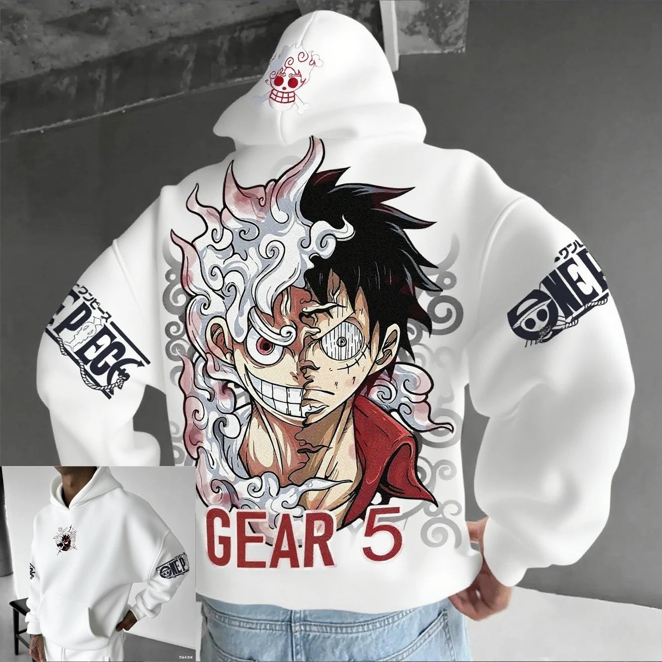 Sweat Luffy Gear 5 Nika coton