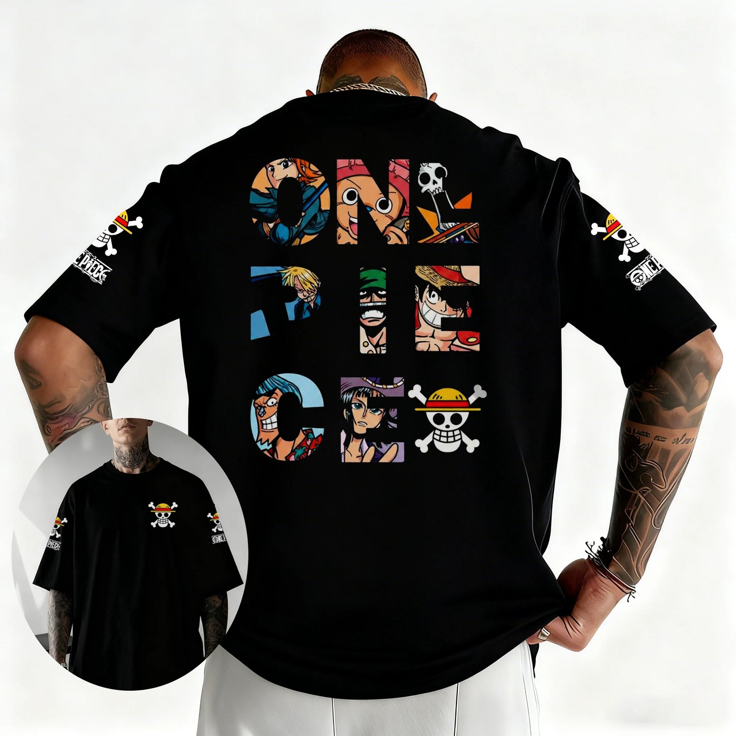 T-shirt One Piece Zoro Luffy enfant manches