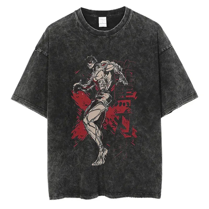 T-shirt Baki Hanma coton vintage