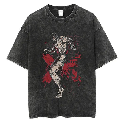 T-shirt Baki Hanma coton vintage