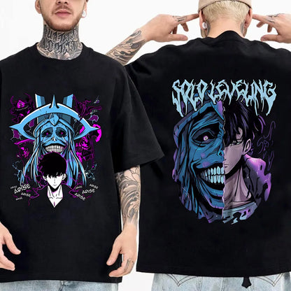 T-shirt Solo Leveling Sung Jinwoo coton