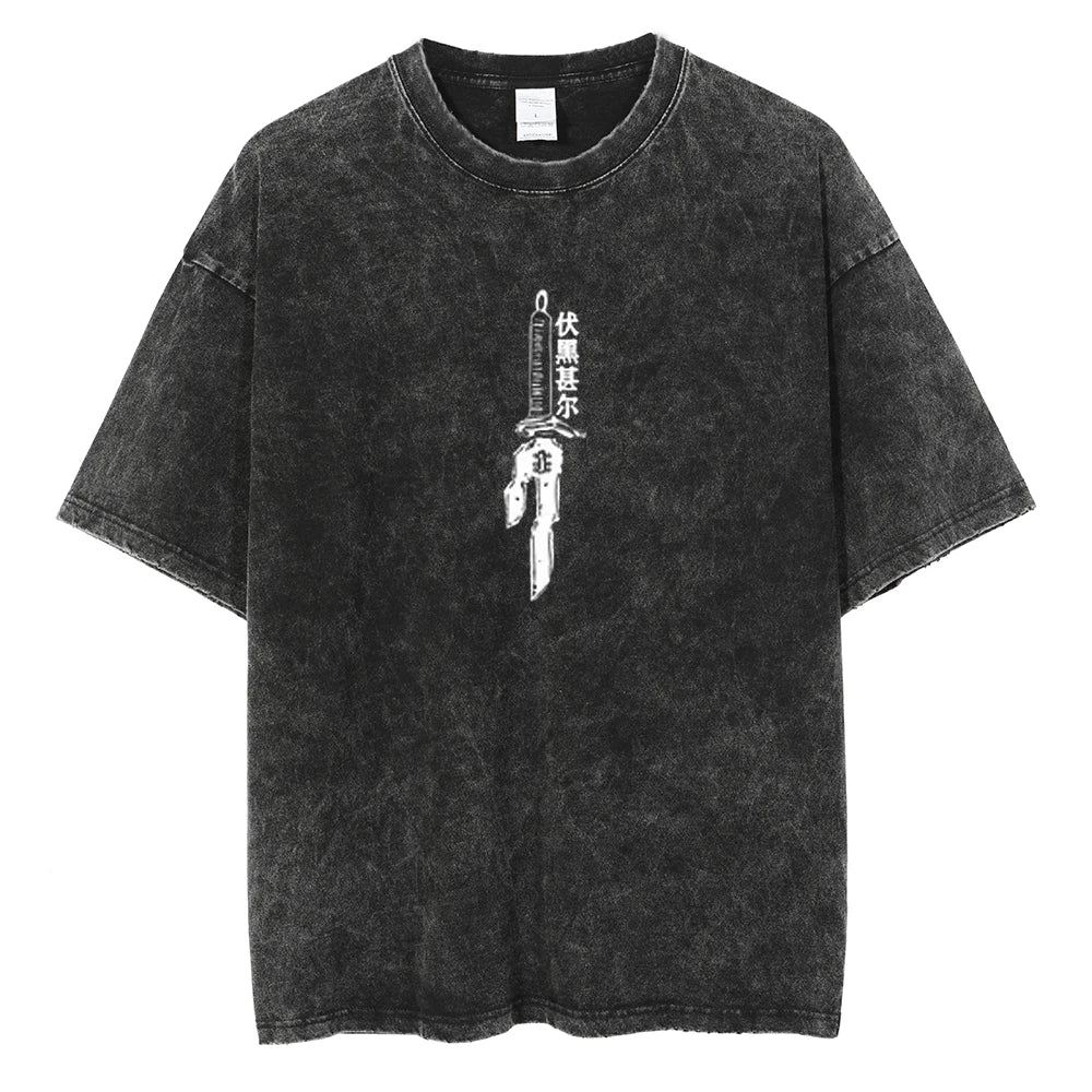 Berserk Anime Vintage Washed T-Shirt