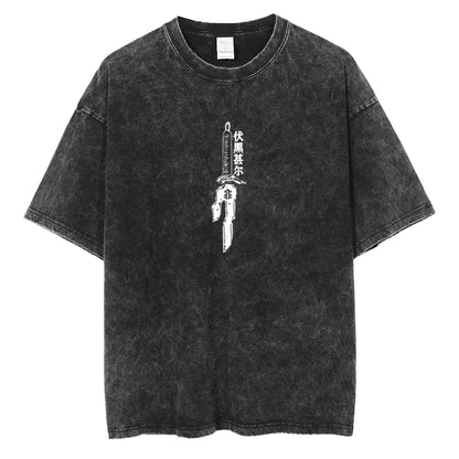 Berserk Anime Vintage Washed T-Shirt