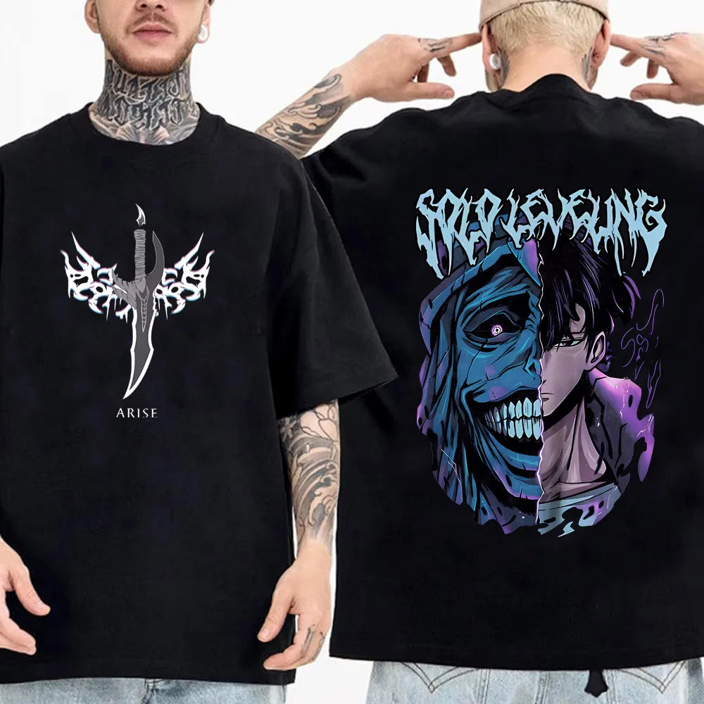 T-shirt Solo Leveling Sung Jinwoo coton
