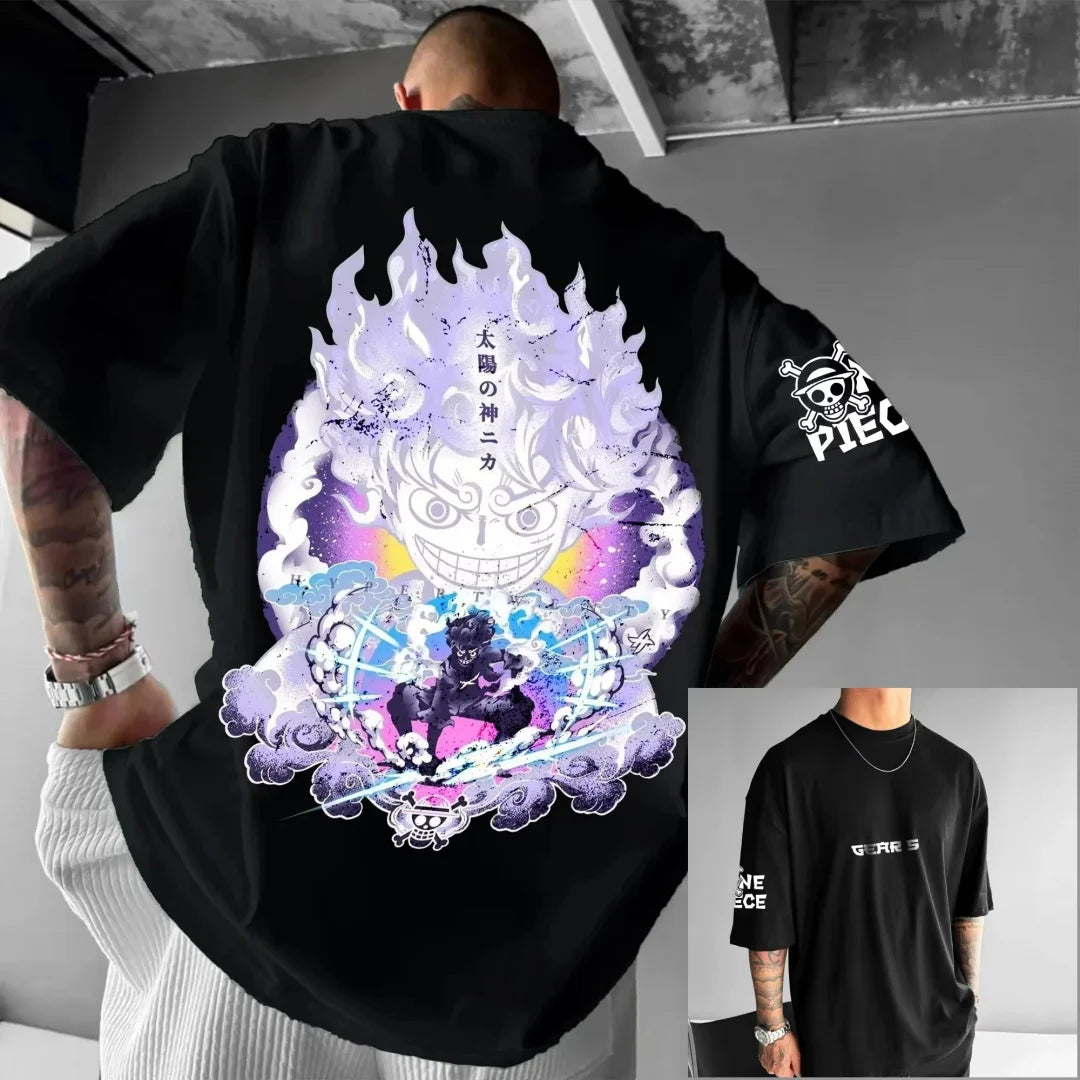 T-shirt One Piece imprimé 3D été manches