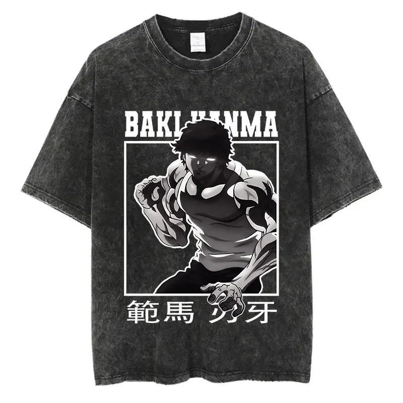 T-shirt Baki Hanma coton vintage