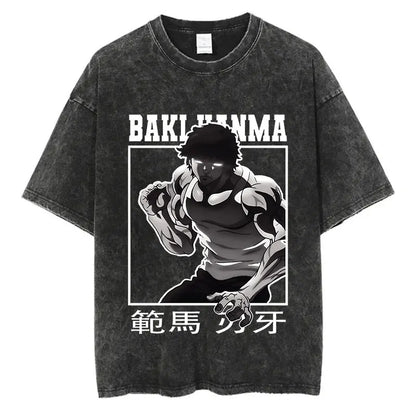 T-shirt Baki Hanma coton vintage