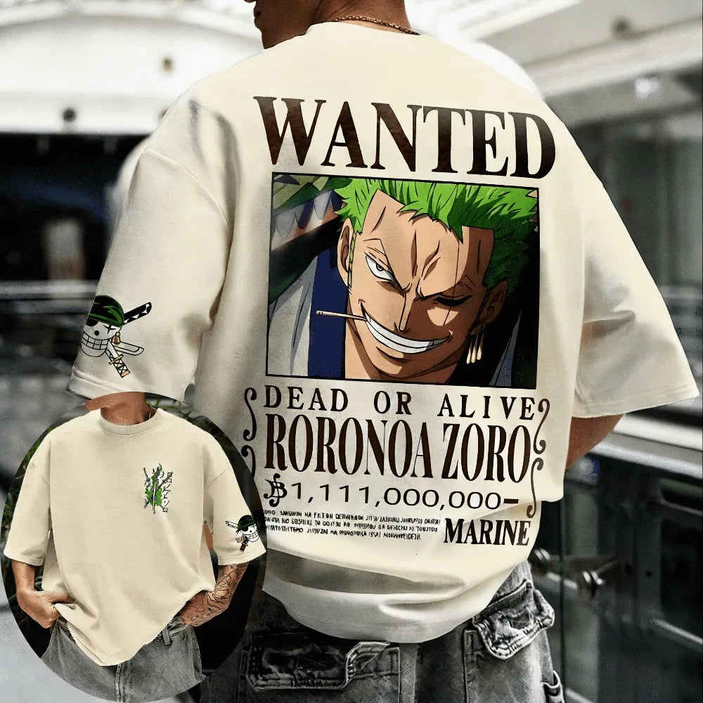 T-shirt Zoro One Piece coton