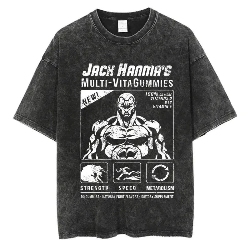 T-shirt Baki Hanma coton vintage