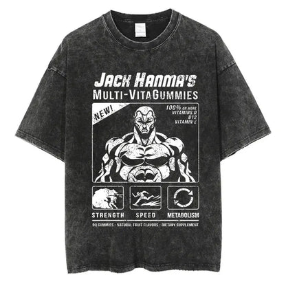 T-shirt Baki Hanma coton vintage