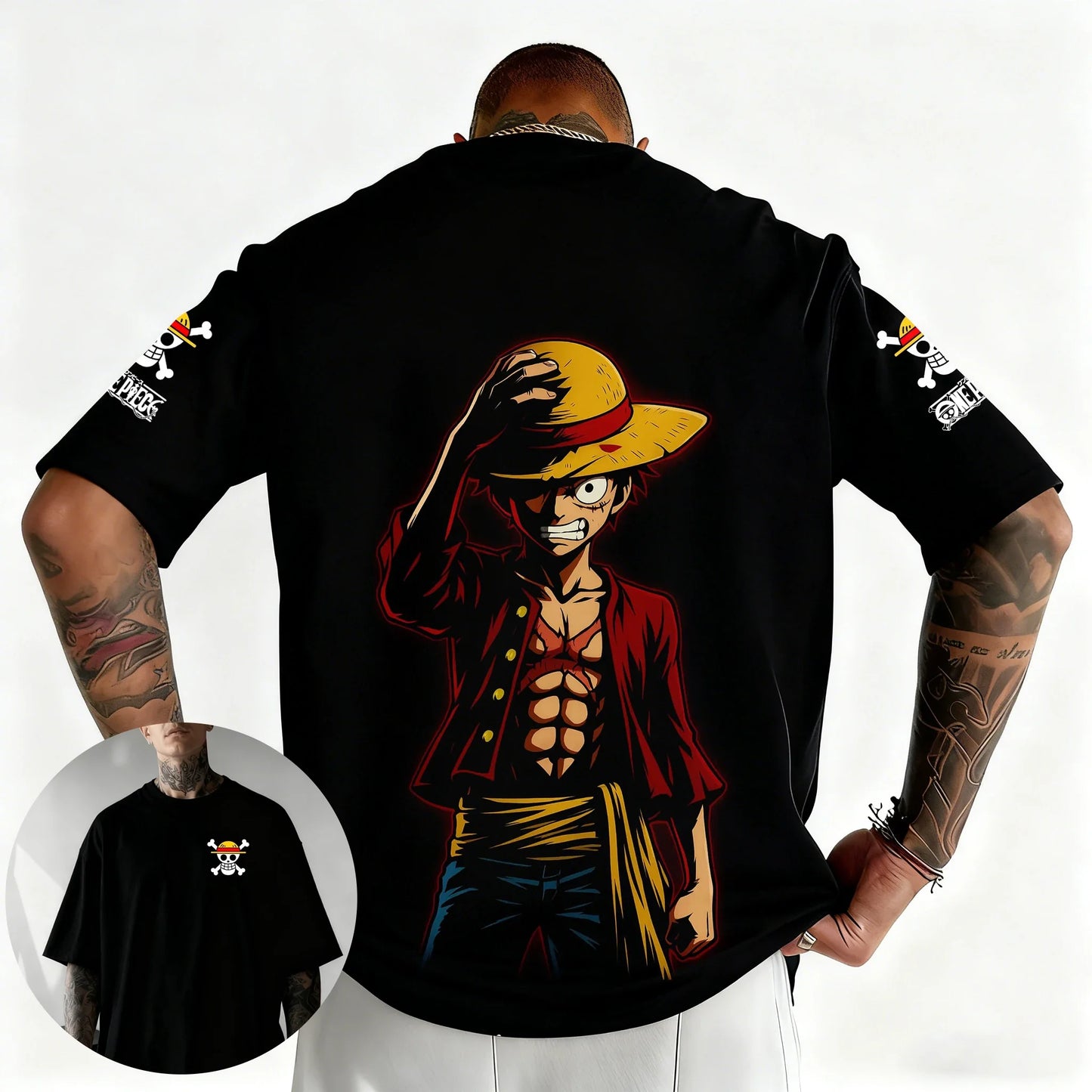 T-shirt One Piece Zoro Luffy enfant manches