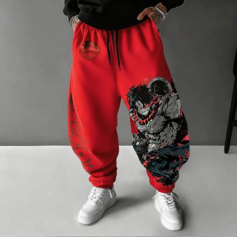 One Piece Ace Anime Sweatpants